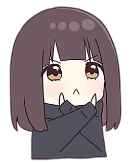 ❌ anime, cartoon, manga, cute, kawaii, girl, sticker, chibi telegram sticker