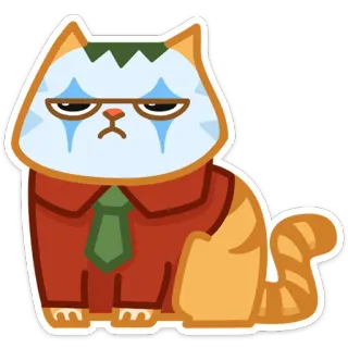 😒 Joker kot, kreskówka, Joker, klaun, smutny, DC Comics telegram sticker