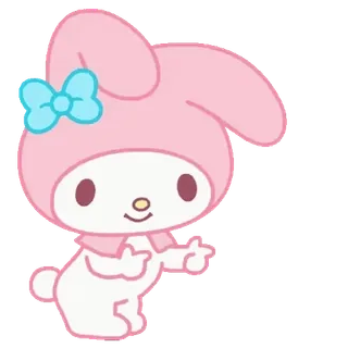 😊 My Melody My Melody, Sanrio, lindo, kawaii, dibujos animados, conejo, rosa telegram sticker
