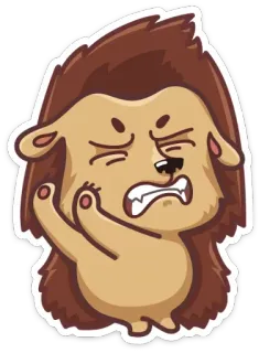 🙅 hedgehog, animal, cartoon, sticker telegram sticker