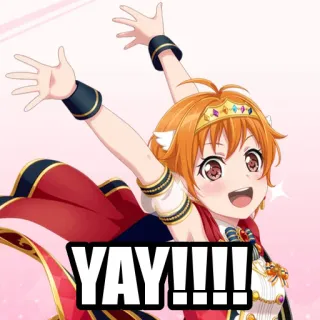 🙌 YAY!!!! Anime, Niedlich, Aufgeregt, Fröhlich, Feier whatsapp sticker