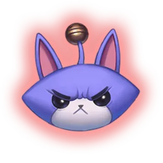 😡 gatto, arrabbiato, cartone animato, carino, animale, viola telegram sticker
