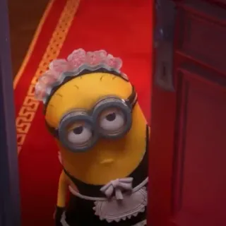 🍌 Minion Minion, Dienstmädchen, Cartoon, Lustig, Süß, Gelb telegram sticker
