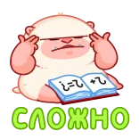 🤯 Сложно thinking, difficult, math, confused, hamster telegram sticker