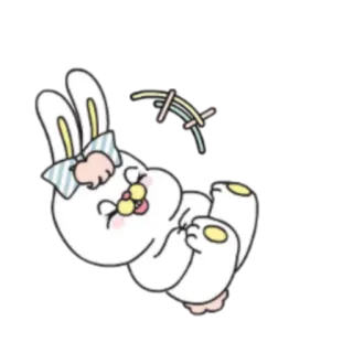 🤣 bunny, rabbit, cartoon, cute, animal, kawaii, sticker whatsapp sticker