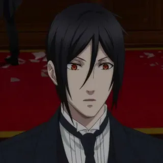 😳 Sebastian Michaelis Black Butler Anime, Manga, Personaggio, Sebastian, Black Butler, Maggiordomo telegram sticker