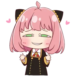 😏 Anya Forger Spy x Family Anime, Cartoon, Sticker, Anya, Spy x Family, süß telegram sticker