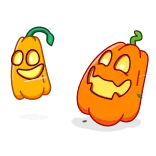 🏃‍♂️ pumpkin, halloween, fall, autumn, holiday, festive, jack-o'-lantern telegram sticker
