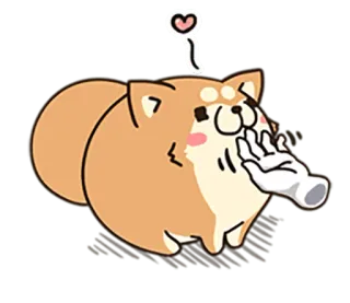 🐶 Hund, Shiba Inu, süß, Tier, Cartoon, Aufkleber telegram sticker