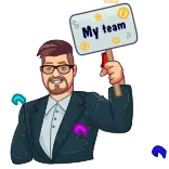 😀 My team man, team, business, success, motivation telegram sticker