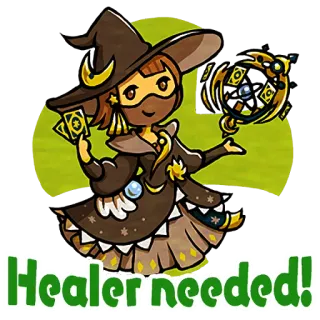 💉 Healer needed! ヒーラー, 魔法, 魔女, ファンタジー, 漫画, ゲーム, 呪文 telegram sticker