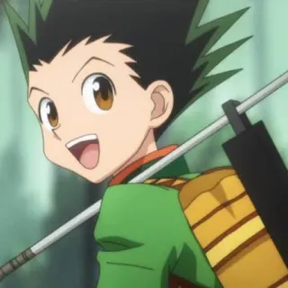 🇯🇵 Gon Freecss Hunter x Hunter anime, boy, green, hunter, character, gon freecss, cartoon telegram sticker