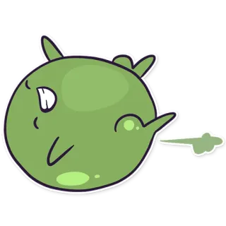 😁 kentut, hijau, kartun, bau, lucu whatsapp sticker