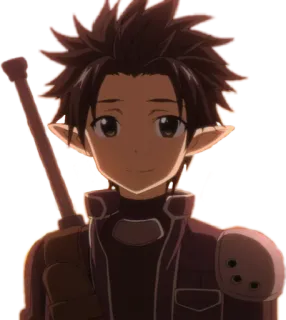 🙂 anime, character, sword, fantasy, elf, armor telegram sticker