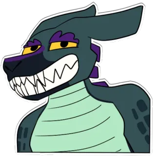 😬 dragon, cartoon, reptile, animal, illustration, monster telegram sticker