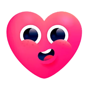 💖 hart, cartoon, gezicht, liefde, blij, kawaii telegram sticker