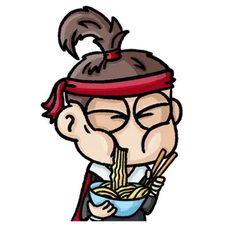 🍜 ก๋วยเตี๋ยว, กิน, อาหาร, เอเชีย, ตะเกียบ, ชาม telegram sticker