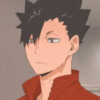 😕 Kuroo Tetsurou Haikyuu!! อนิเมะ, ไฮคิว, คุโรโอะ เท็ตสึโร่, ตัวละคร, มังงะ, อนิเมชั่น telegram sticker