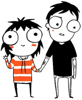 👫 Kartun, Pasangan, Bergandengan tangan, Hubungan, Stiker, Imut telegram sticker