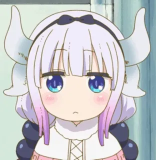 🍥 Kanna Kamui Miss Kobayashi's Dragon Maid Anime, Kanna, Drache, Kawaii, Süß, Manga, Chibi whatsapp sticker