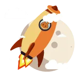🌜 ракета, космос, мультфильм, милый, облака, луна, летающий, веселье telegram sticker