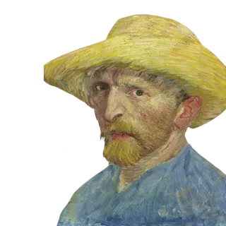 👩‍🎨 Vincent van Gogh 빈센트 반 고흐, 화가, 초상화, 그림, 자화상, 미술 telegram sticker