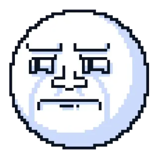 😢 pixel art, sad face, crying, digital art, expression, emotions telegram sticker