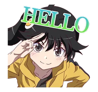 ✋ HELLO 안녕하세요, 인사, 애니메이션, 캐릭터, 귀여운 telegram sticker