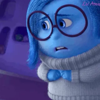 🤖 Sadness Inside Out Tristezza, Inside Out, Disney, Pixar, Emozione, Cartone animato telegram sticker