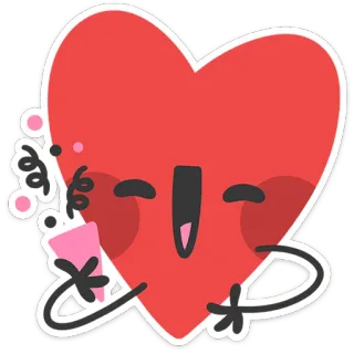 ❤️ cuore, cartone animato, carino, amore, celebrazione, festa whatsapp sticker