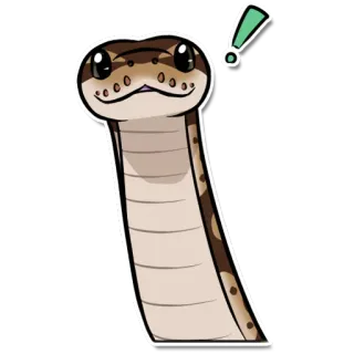 ❗ serpiente, dibujo animado, animal, reptil, lindo whatsapp sticker