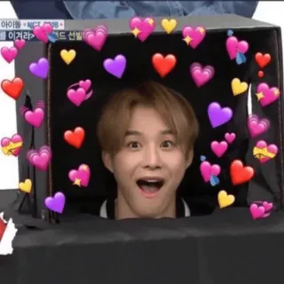 🔥 아이돌 NCT 18번 출 kpop, coração, homem, amor, fã, animado, caixa whatsapp sticker
