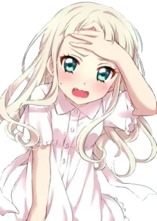 😐 Anime, Garota, Fofa, Desenho animado, Ilustração, Kawaii telegram sticker