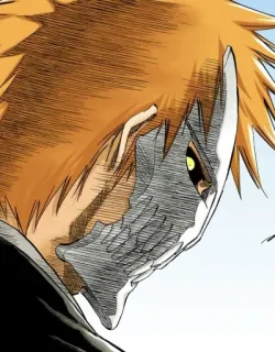 👹 Ichigo Kurosaki Bleach Anime, Manga, Ichigo, Maschera Hollow, Bleach telegram sticker