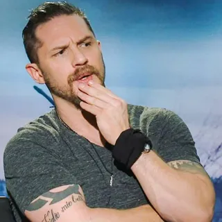 🤔 Tom Hardy acteur, homme, portrait, célébrité telegram sticker