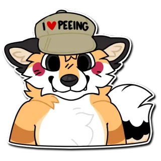 🧢 I ❤️ PEEING telegram sticker