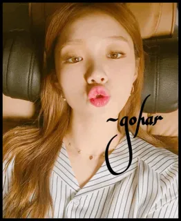 💋 gohar 여자, 셀카, 인물사진, 예쁜, 키스 telegram sticker