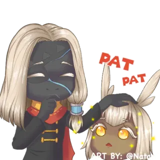 ☺️ PAT PAT PAT lindo, palmadita, pegatina, arte telegram sticker