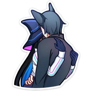🧙 拥抱, 情侣, 爱, 动漫, 关系, 喜爱, 卡通 telegram sticker