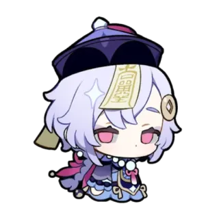 ☔ Qiqi Genshin Impact Anime, Spiel, Qiqi, Genshin Impact, Zombie, Süß telegram sticker