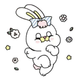 🤗 kelinci, imut, binatang, kawaii, kartun telegram sticker