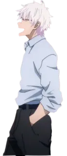🚶‍♂️ Gojo Satoru Jujutsu Kaisen Anime, Gojo Satoru, Jujutsu Kaisen, Charakter telegram sticker