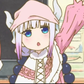 🕸 Kanna Kamui Miss Kobayashi's Dragon Maid anime, naga, imut, Kanna whatsapp sticker