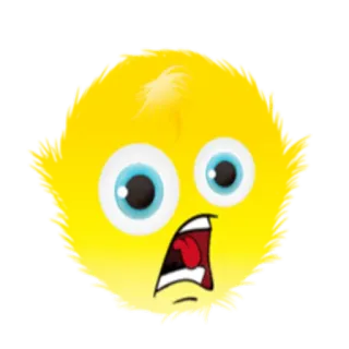 😨 мультик, в шоке, удивлен, желтый, пушистый, монстр whatsapp sticker
