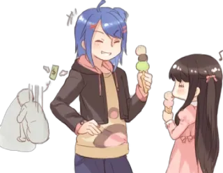 🍡 动漫, 冰淇淋, 可爱, 卡通 telegram sticker