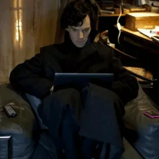 🔎 Sherlock Holmes Sherlock Sherlock, Benedict Cumberbatch, Détective, Série TV, BBC, Mystère, Série whatsapp sticker