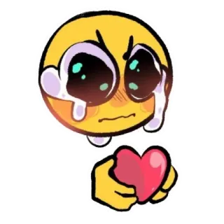 🥺 表情符号, 爱心, 哭泣, 爱, 可爱, 悲伤 telegram sticker