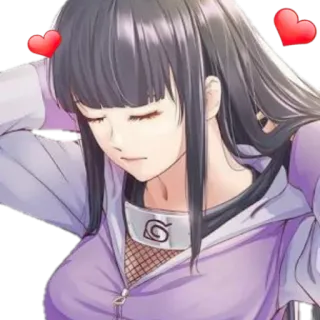 😌 Hinata Hyuga Naruto 애니메이션, 만화, 히나타, 휴가, 나루토, 팬아트 telegram sticker