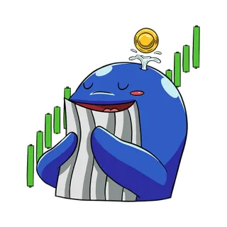 🐳 кит, финансы, деньги, крипто, инвестиции, трейдинг telegram sticker