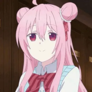 🍭 アニメ, ピンク髪, 可愛い, 女の子, 漫画 telegram sticker